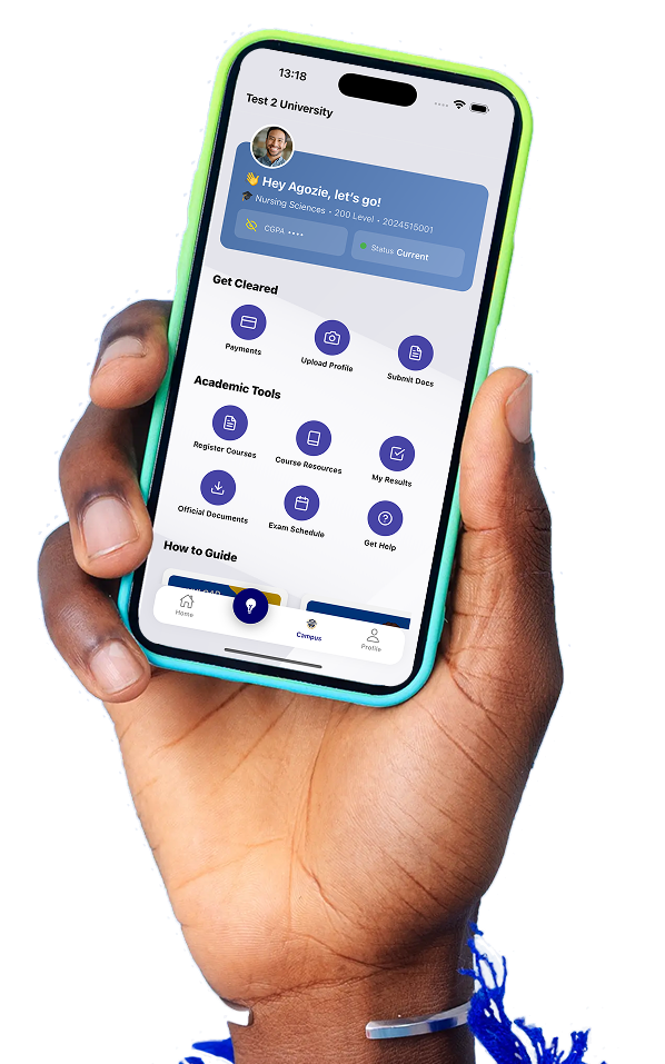 Hand holding phone with app interface